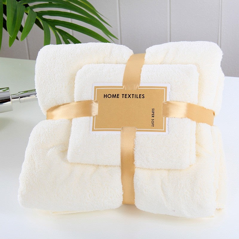 Coral Fleece 2‑Piece Bath Towel Set